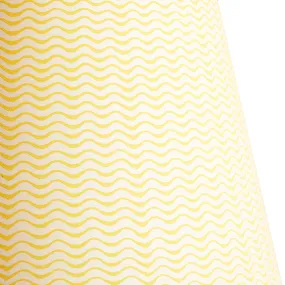 14cm tall tapered shade in sunshine ripples hand painted card