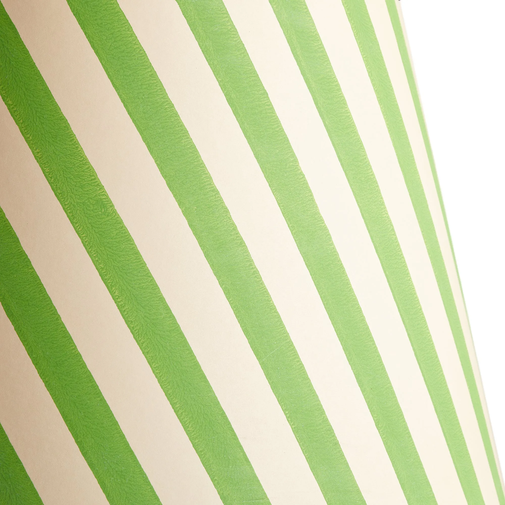 20cm empire shade in classic green stripes hand painted card