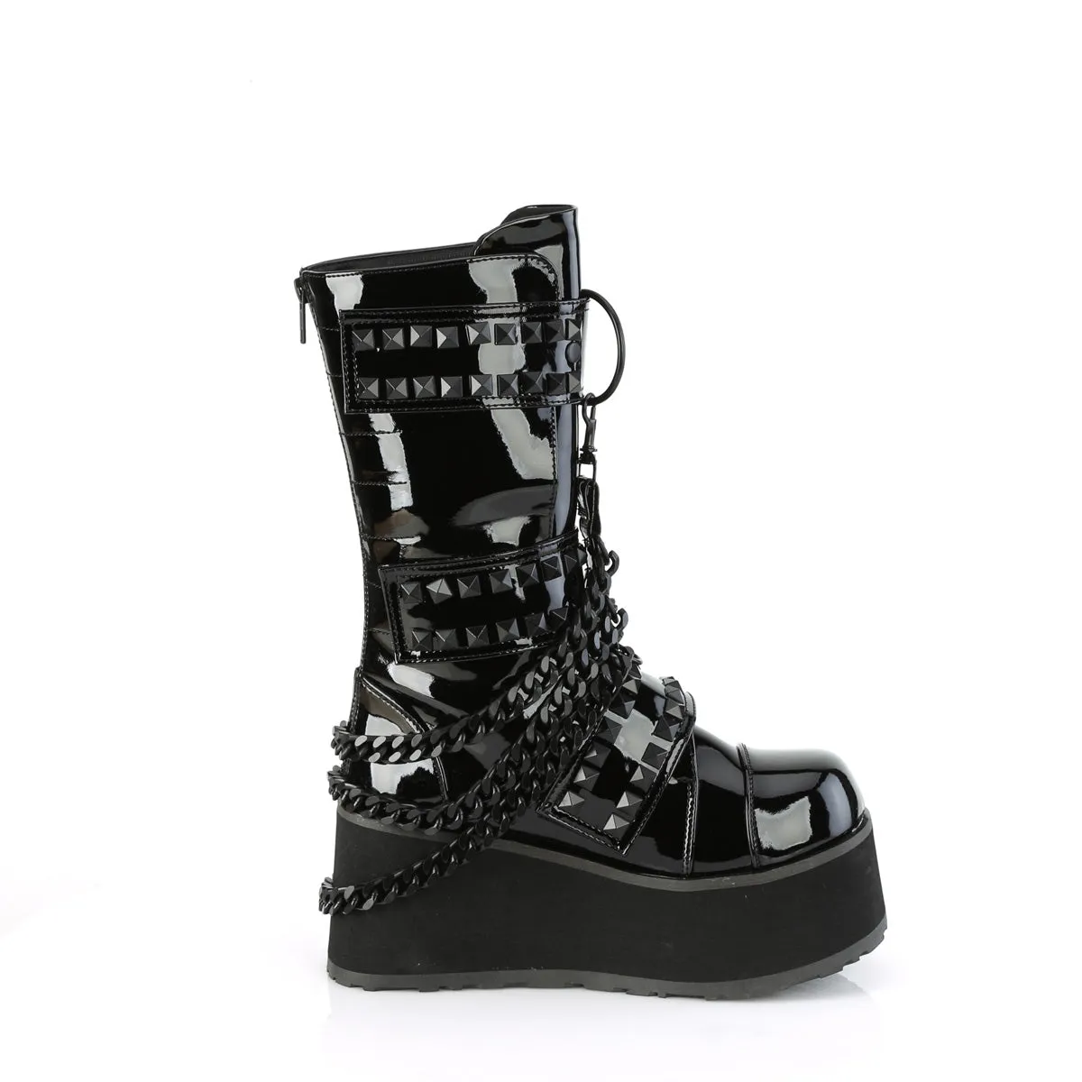 3 Inch Platform TRASHVILLE-138 Black Patent