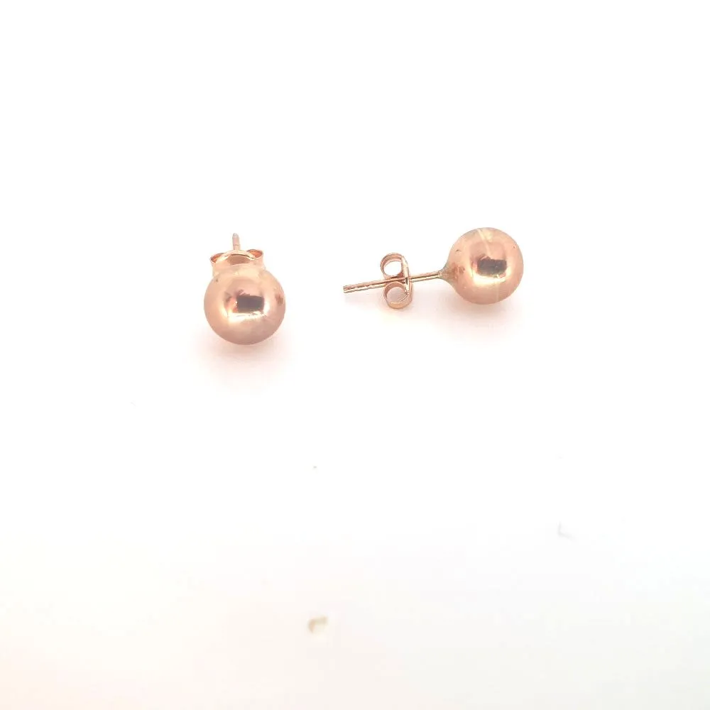 9ct Rose Gold Stud Earrings