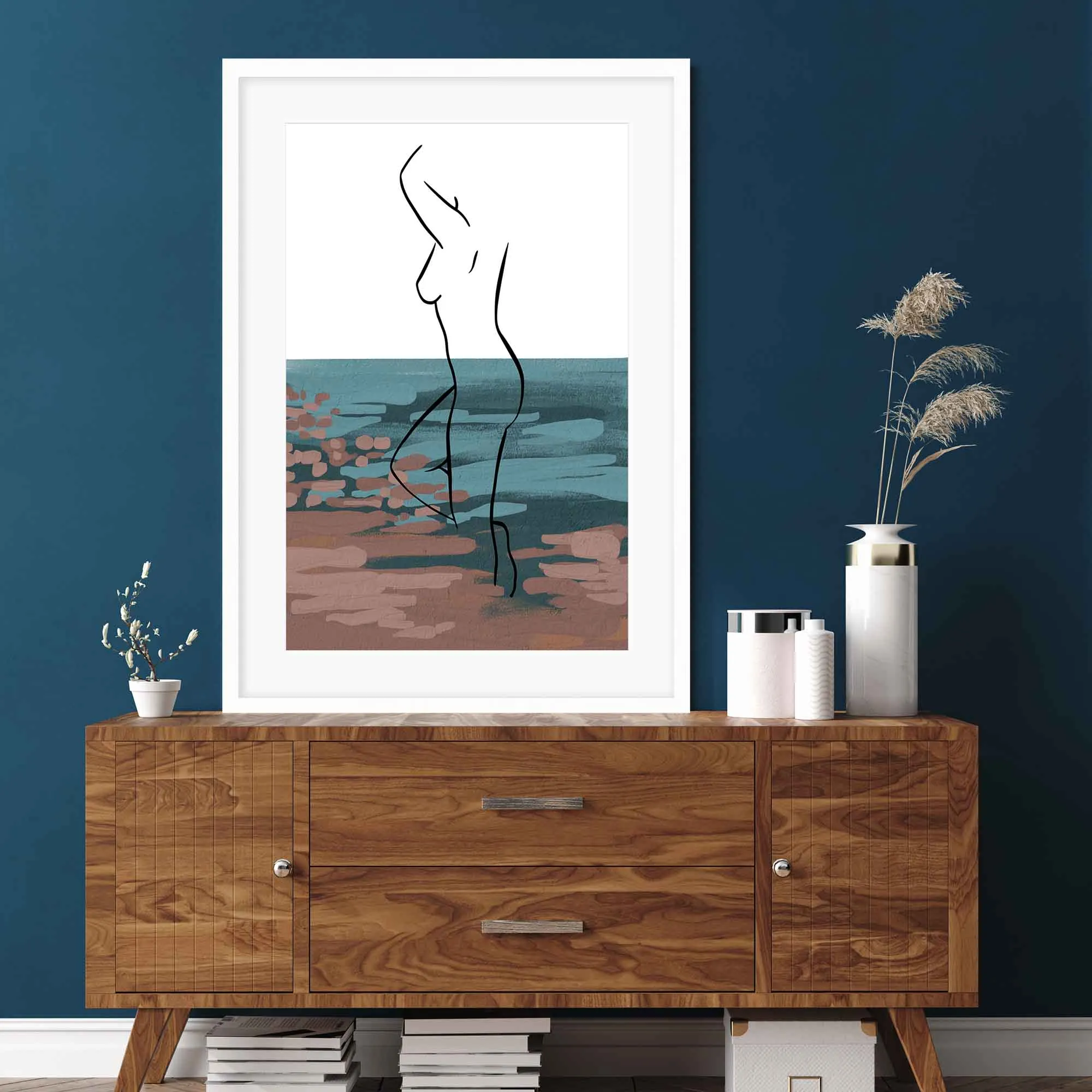 Abstract Figure Framed Art