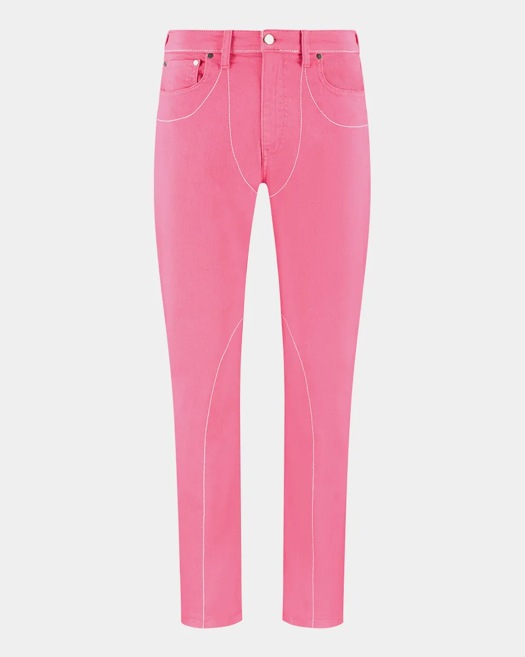 Ashluxe Female 5Pockets Denim Slimfit Pants - Pink