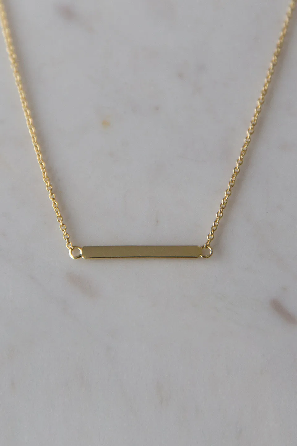 Bar Gold Chain Necklace