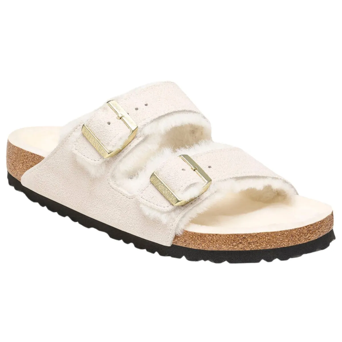 Birkenstock Women's Arizona Shearling Antique White Suede