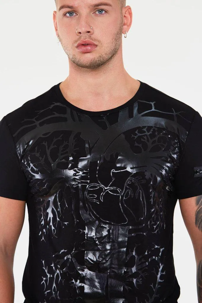 Black Hearted Veins Men's T-Shirt