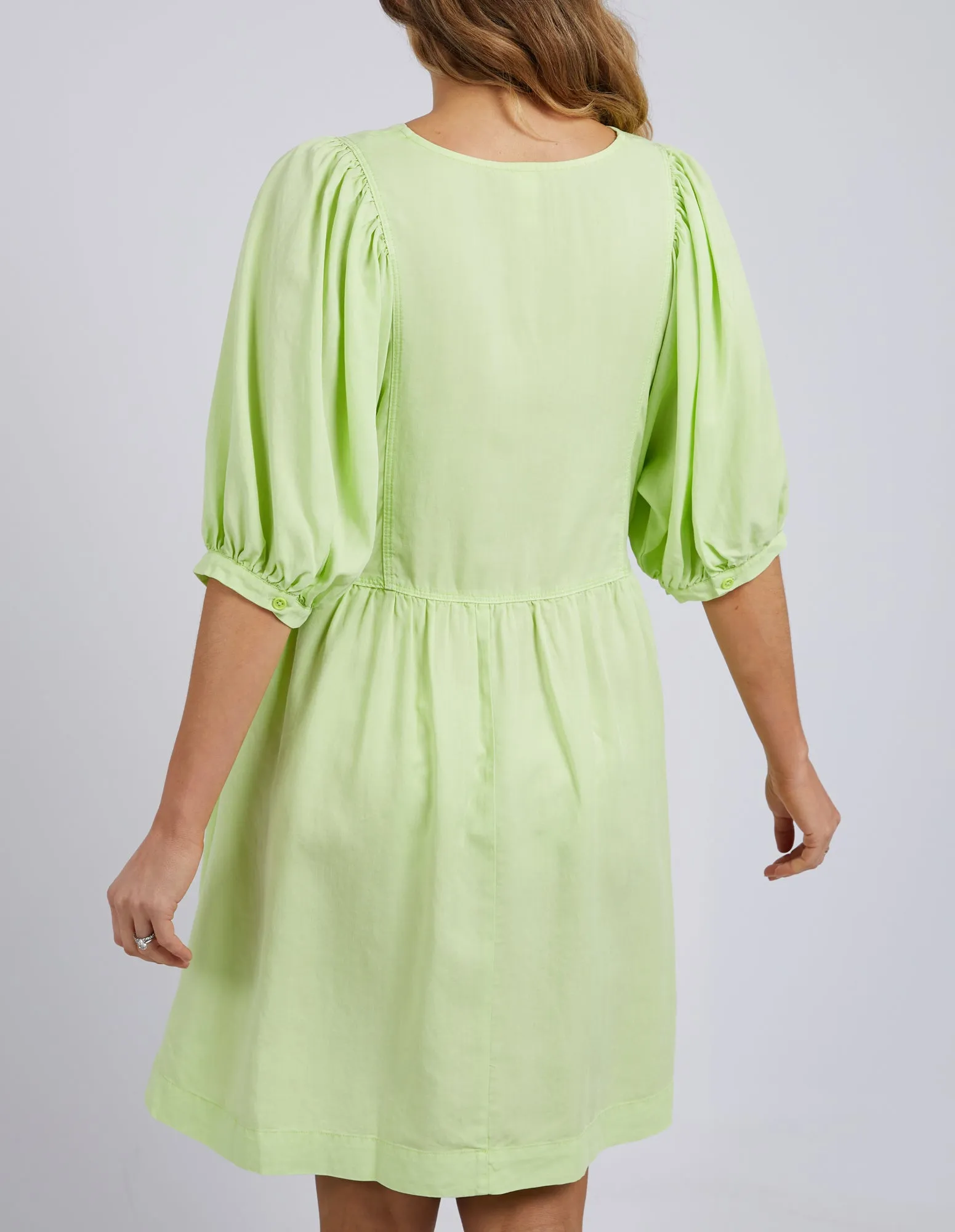 Bliss Washed Dress Keylime