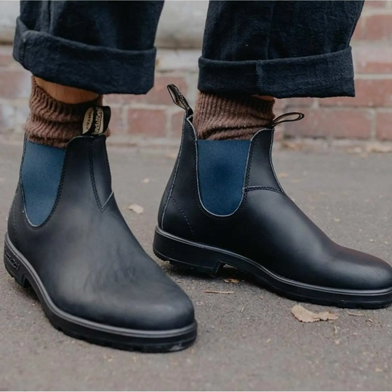 Blundstone 1917 Boots - Black with Navy Elastic