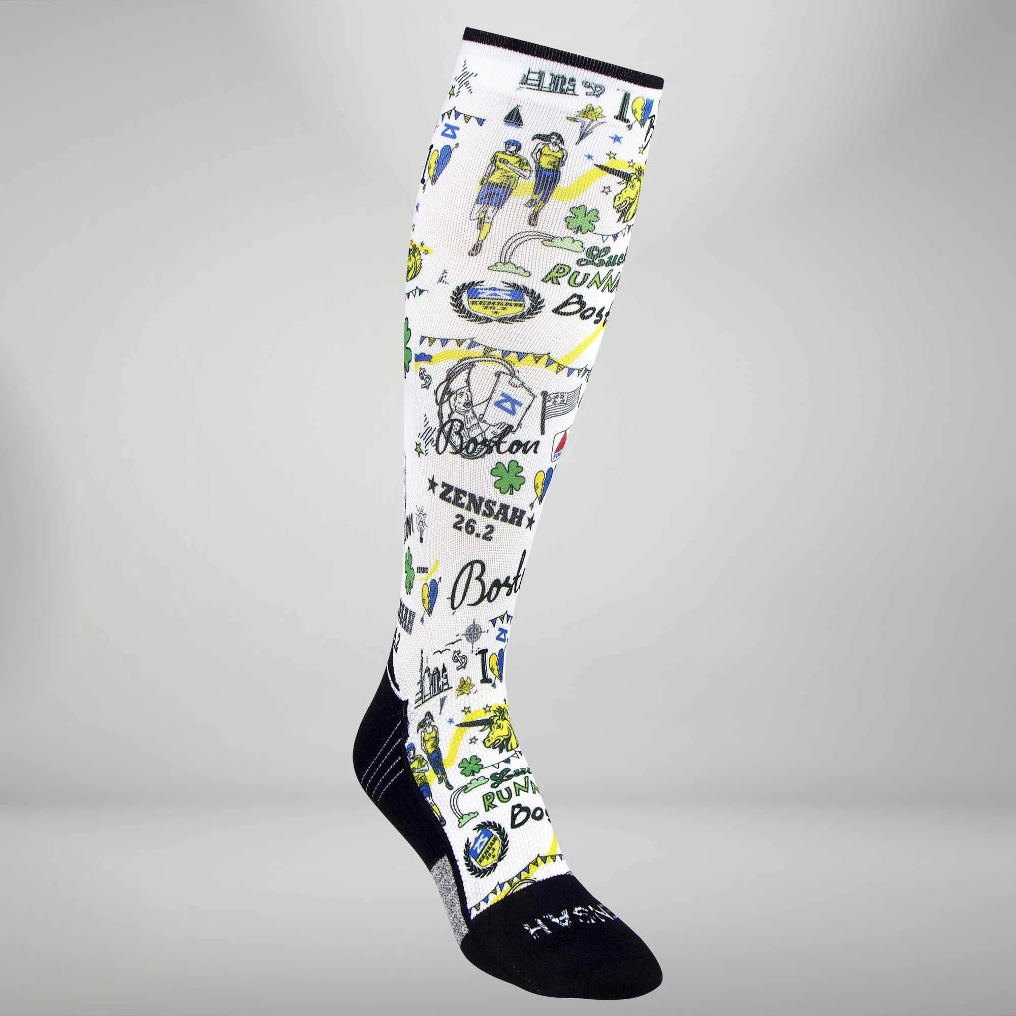 Boston Doodle Compression Socks (Knee-High)