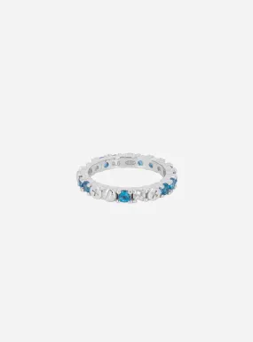 Broken eternity ring with topaz