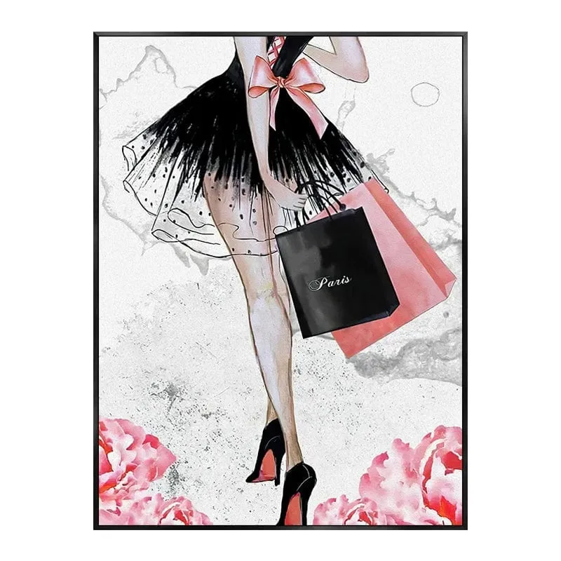 Chic Perfume Women's Fashion Art Prints for Elegant Luxury Style Room Décor