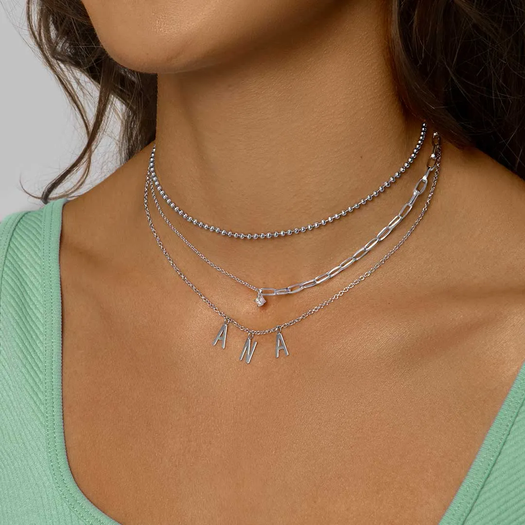 Chic Spark Silver Necklace