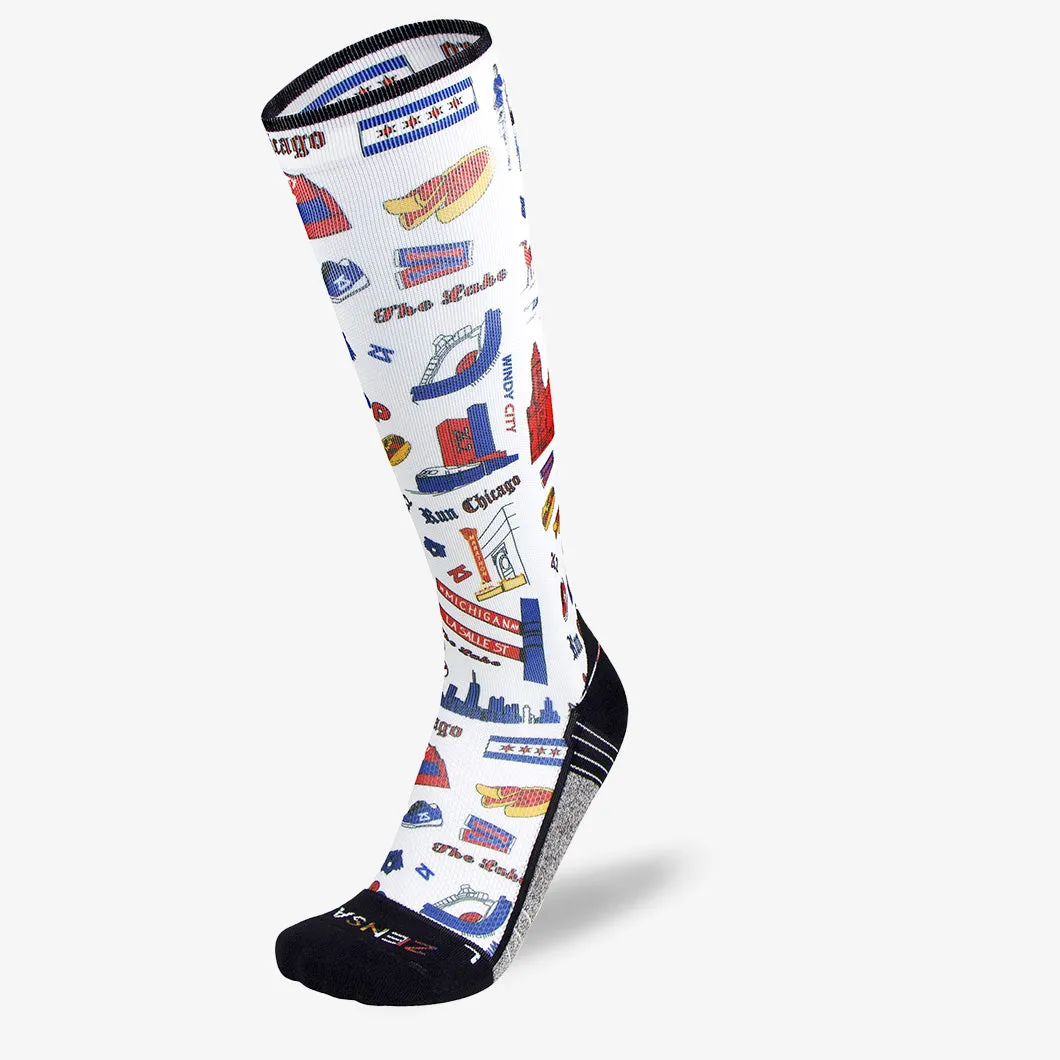 Chicago Doodle Compression Socks (Knee-High)