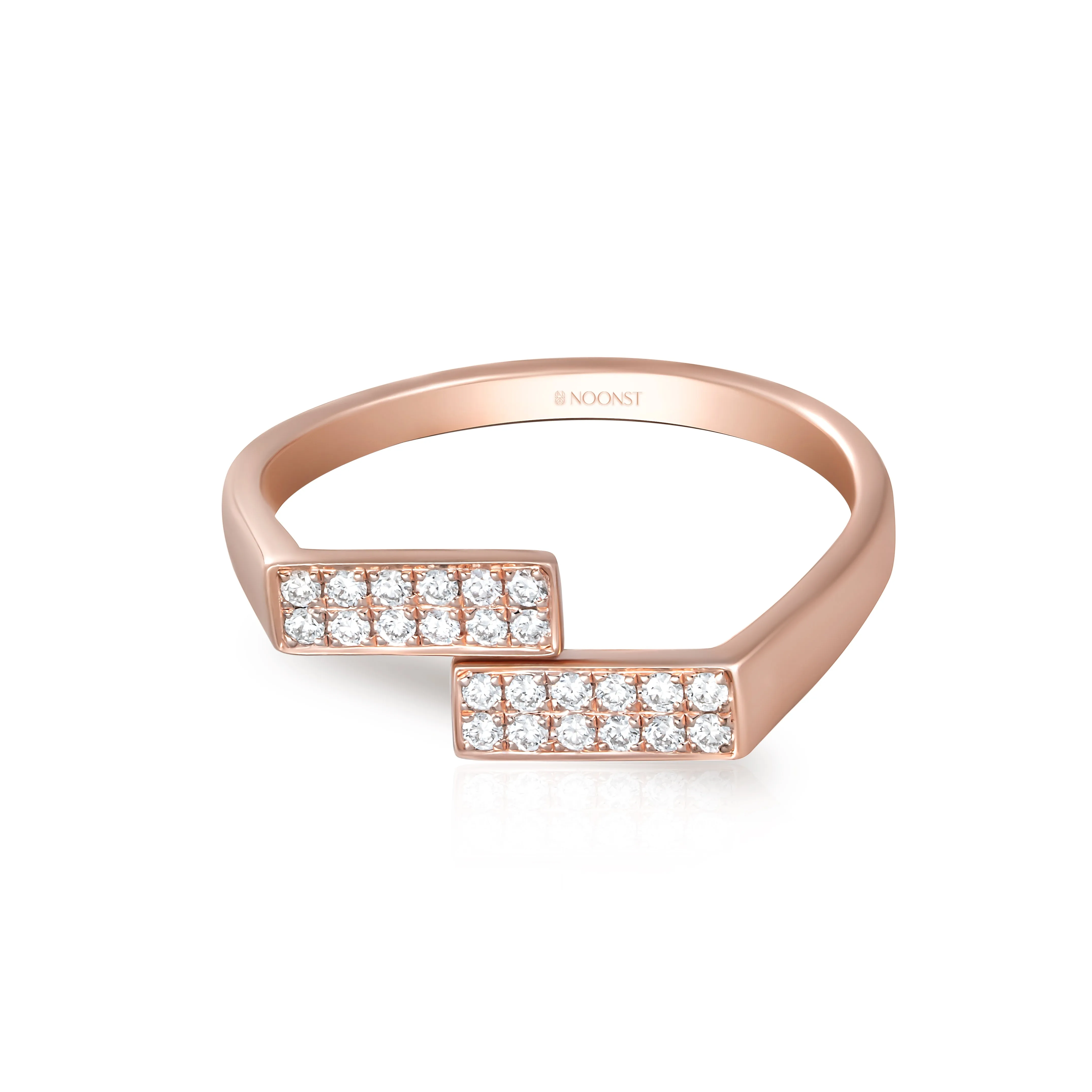 CLASSY DOUBLE-LINE DIAMOND RING