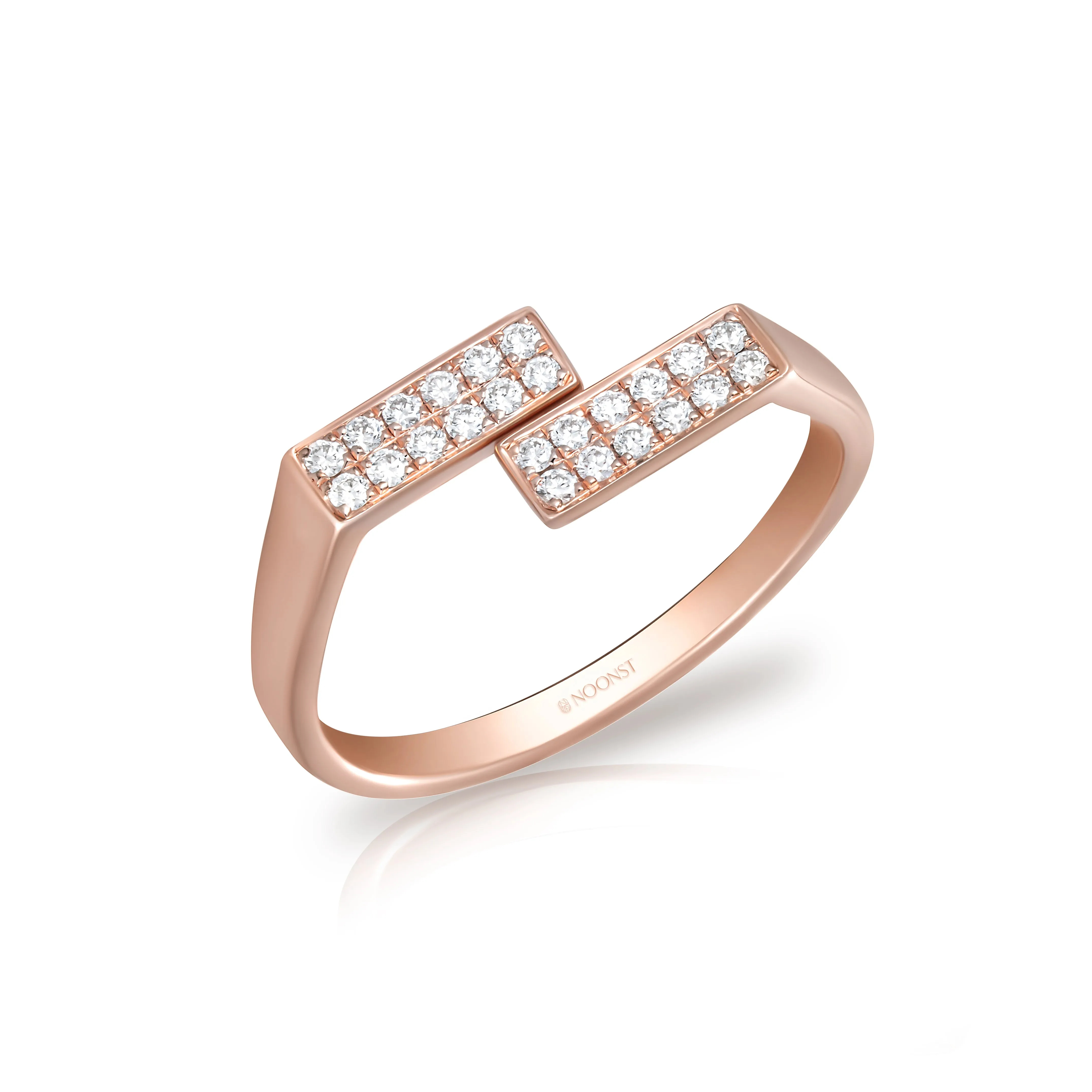 CLASSY DOUBLE-LINE DIAMOND RING