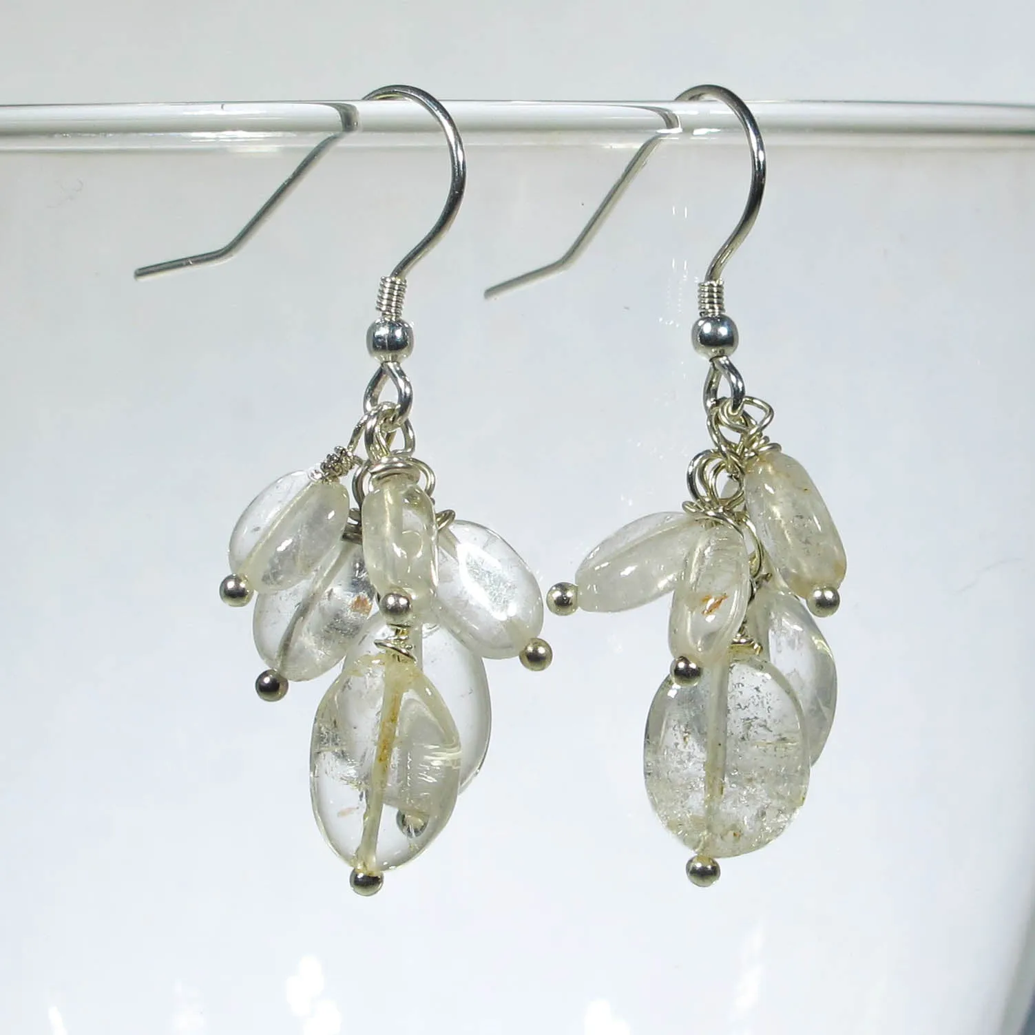 Clear Quartz Multi-Gemstone Drop Earrings