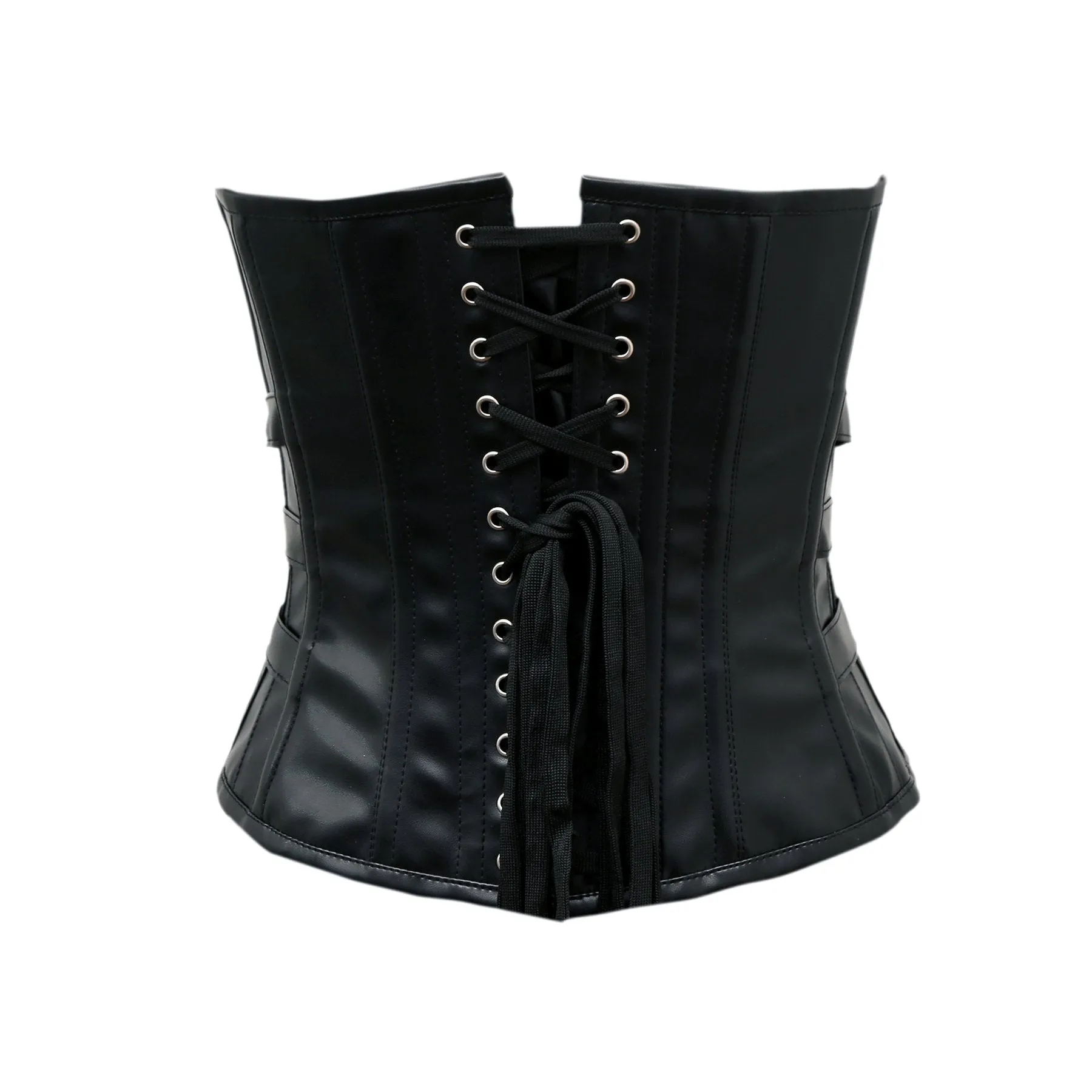 Clichy Gothic Corset In Black Sheep Nappa Leather