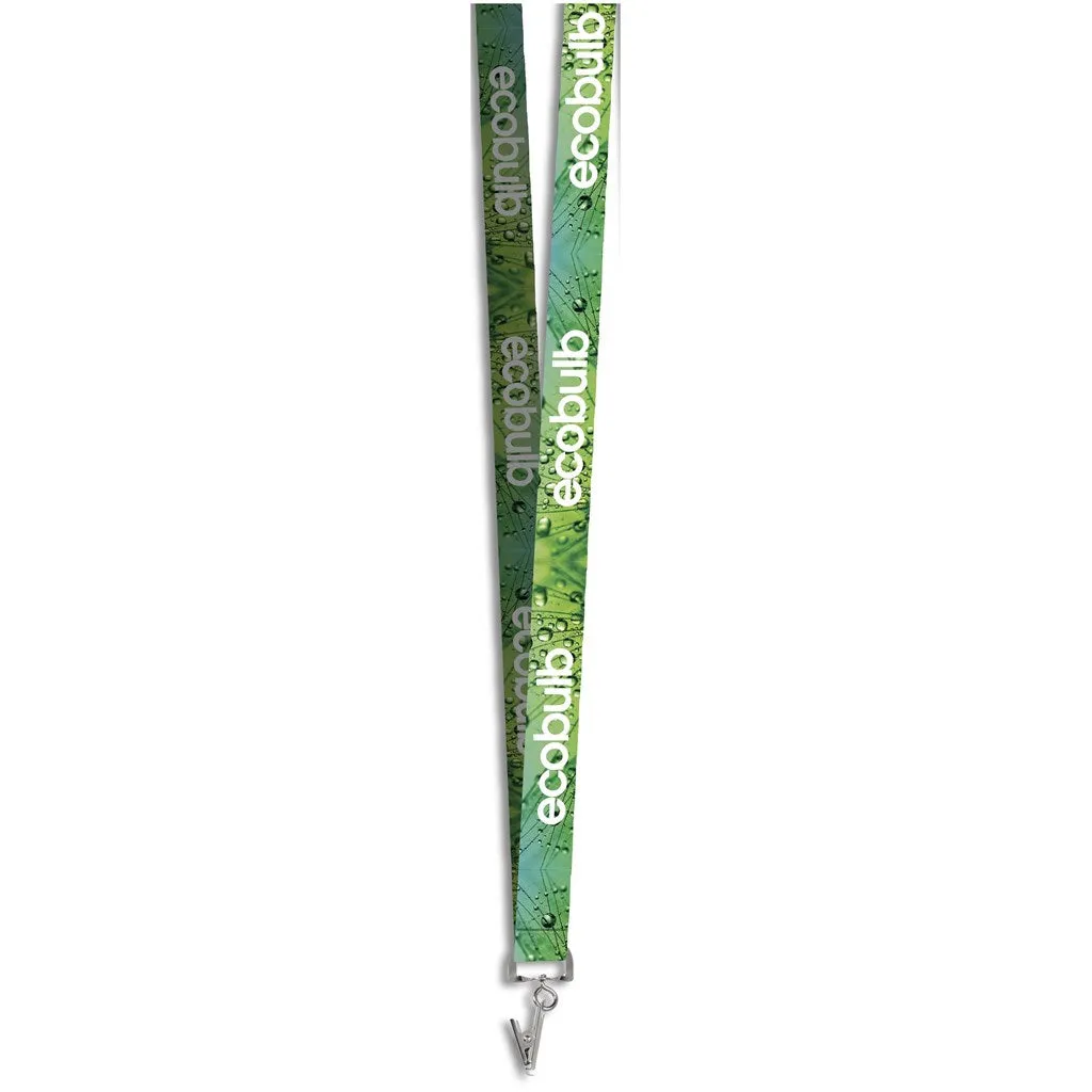 Crocodile Clip Double-Sided Sublimation Satin Lanyard