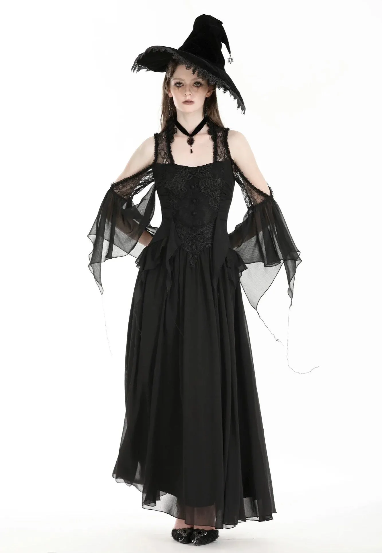 Dark In Love - Halloween Witch Off Shoulder Black - Dress