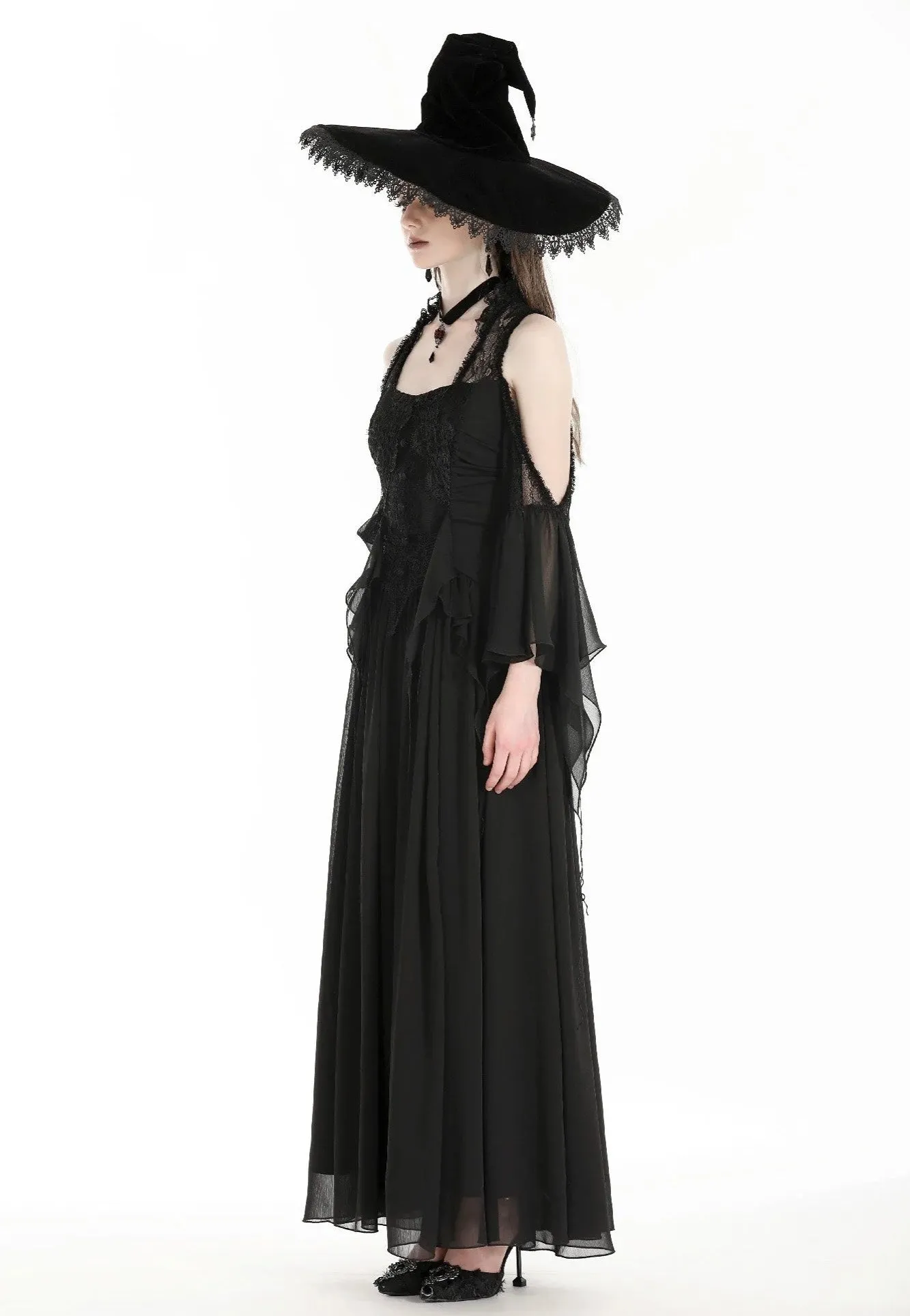 Dark In Love - Halloween Witch Off Shoulder Black - Dress