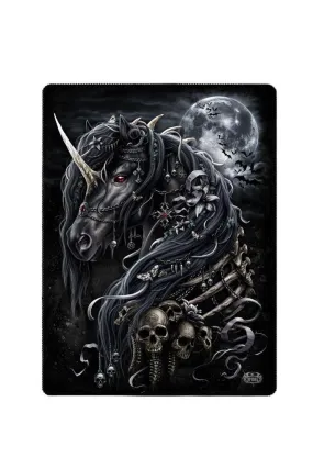 Dark Unicorn - Fleece Blanket With Double Sided Print