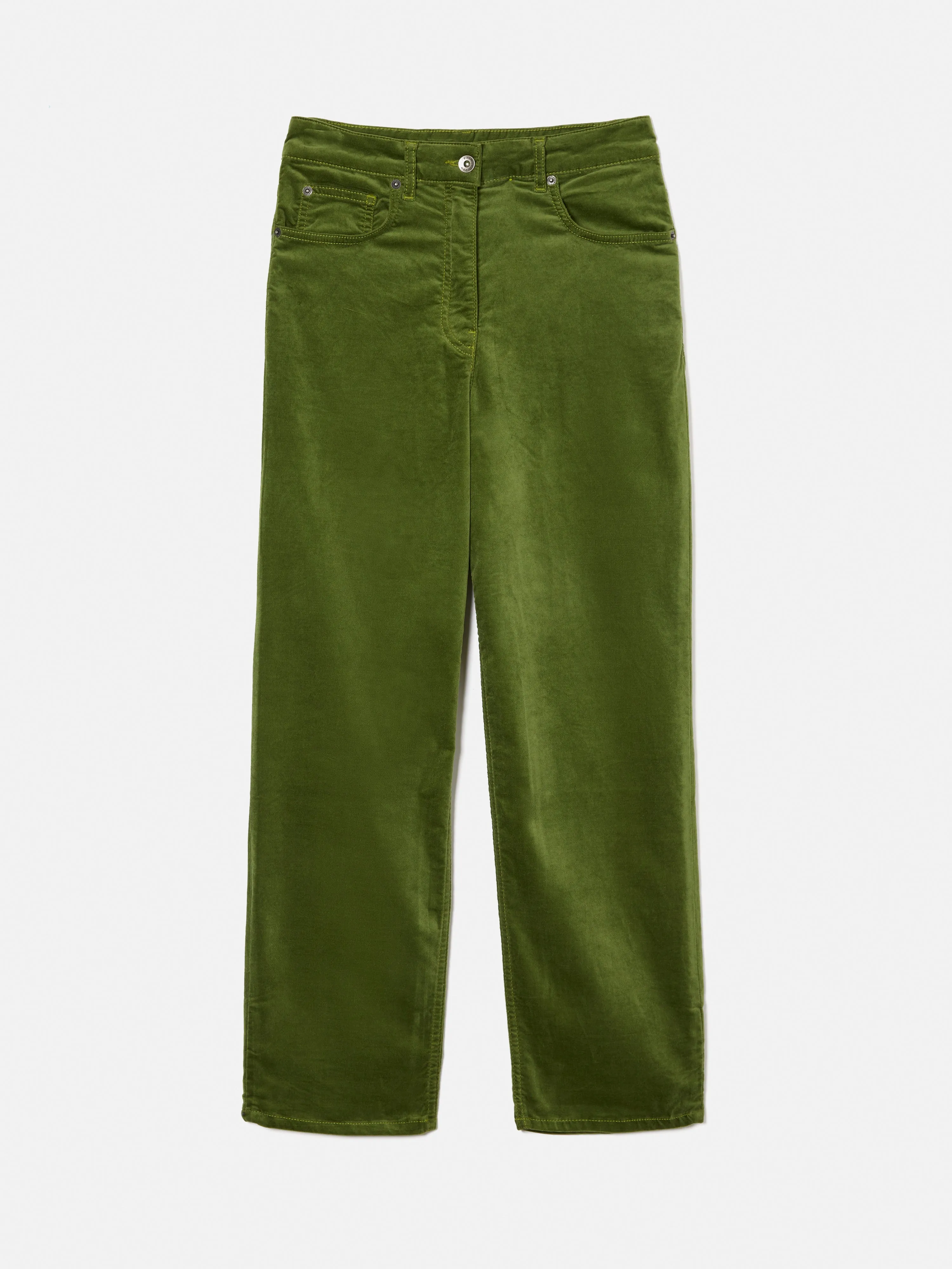 Delmont Velvet Tapered Jean | Green