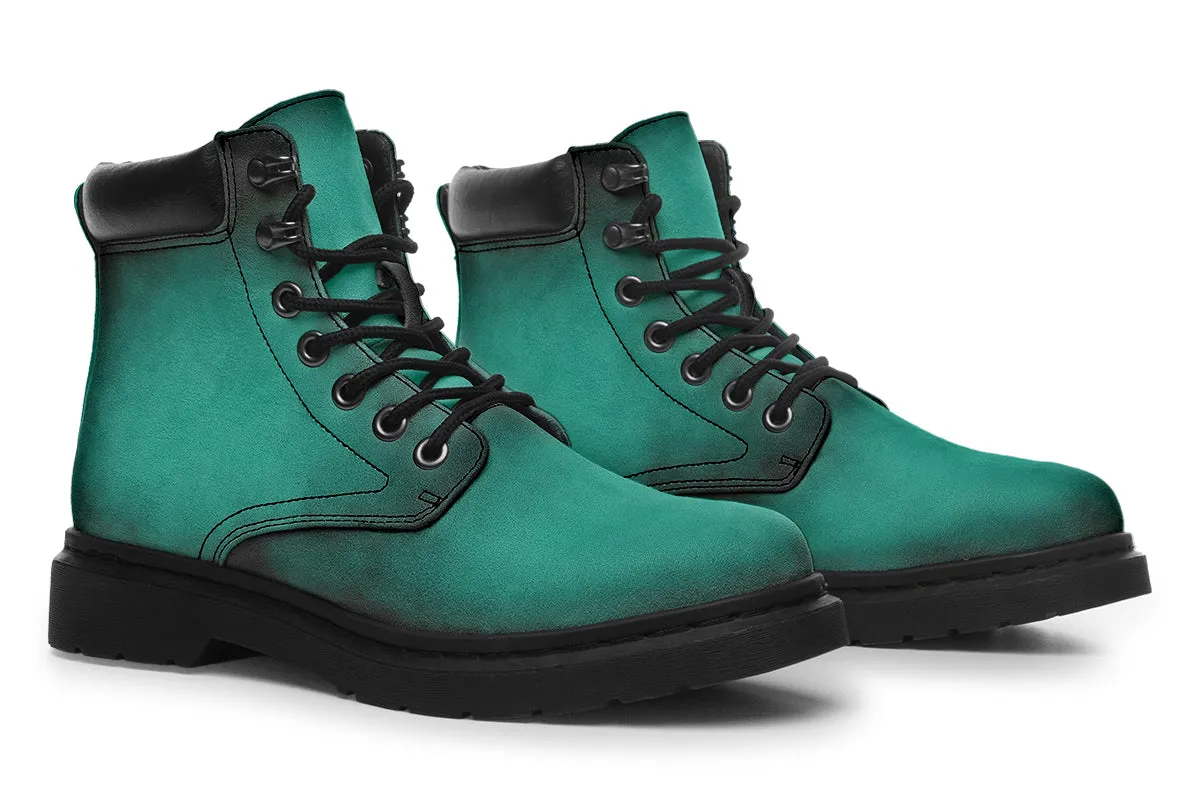 Enchanted Emerald Classic Boots - High Quality Micro-Suede Weatherproof Vegan Shoes with Stitched on Soles