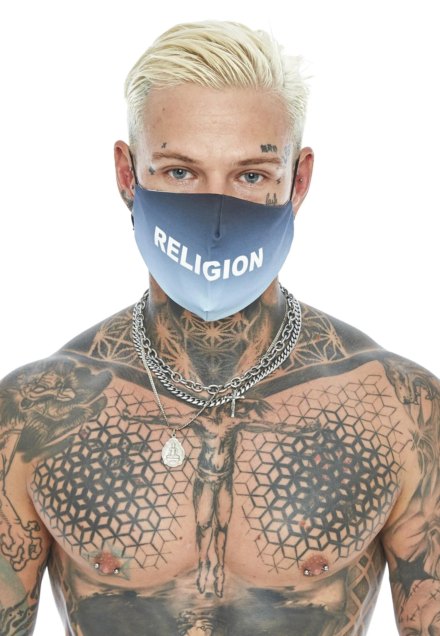 FACE MASK RELIGION GRADIENT BABY BLUE