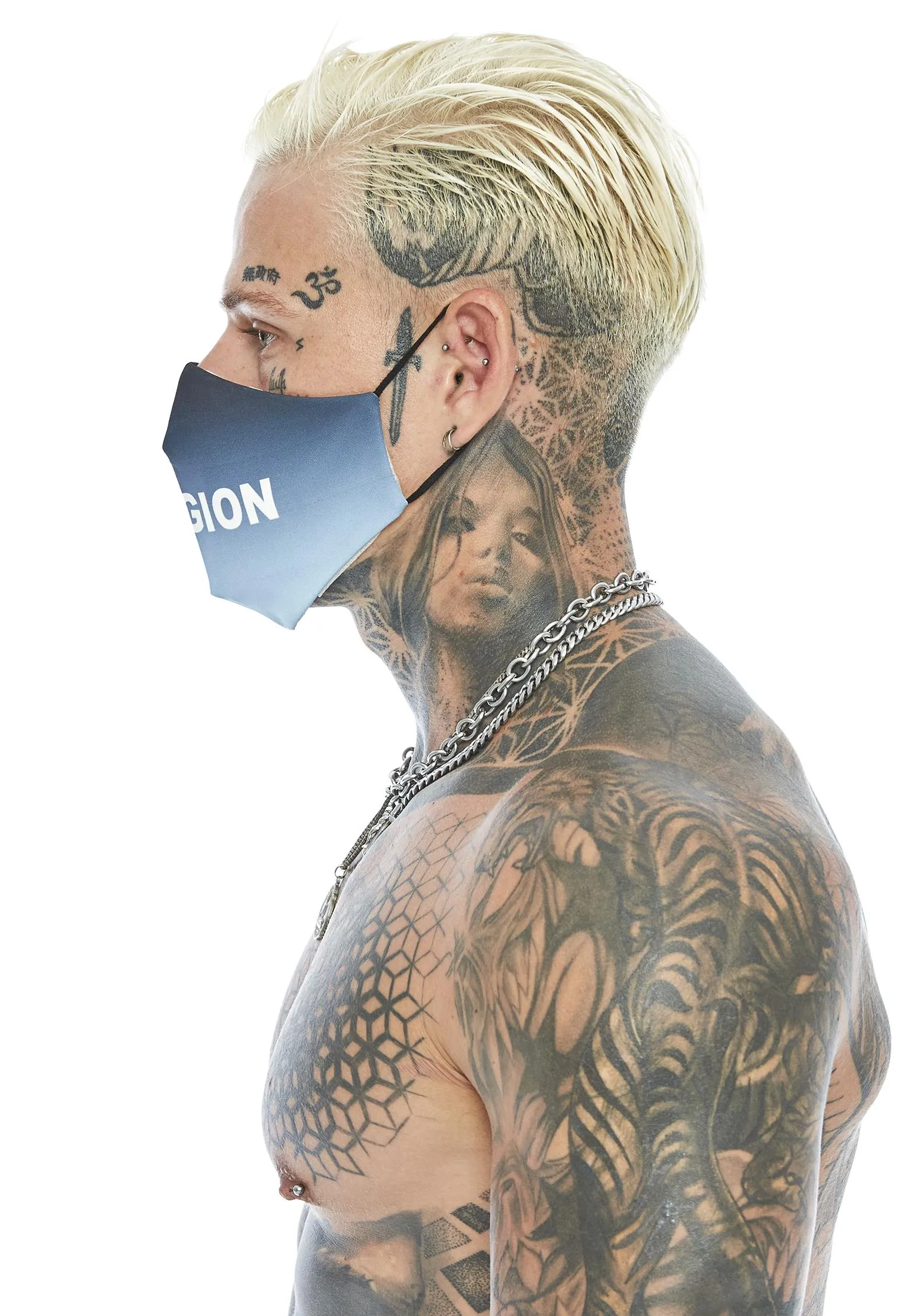 FACE MASK RELIGION GRADIENT BABY BLUE