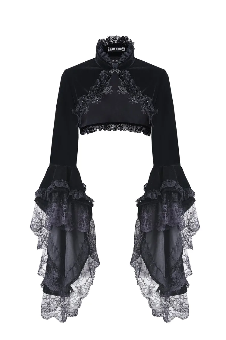 Gorgeous gothic horn sleeve velvet capelet BW049