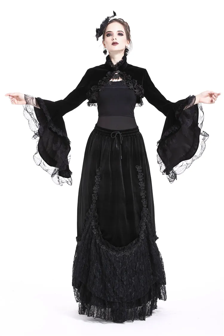 Gorgeous gothic horn sleeve velvet capelet BW049