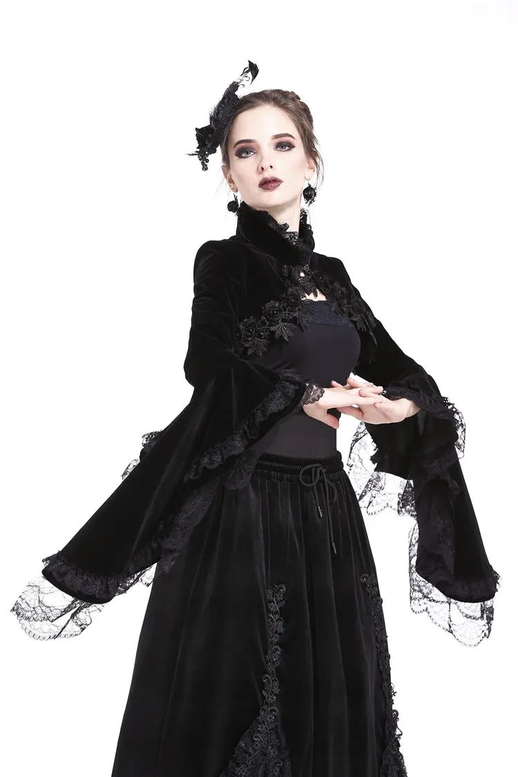 Gorgeous gothic horn sleeve velvet capelet BW049