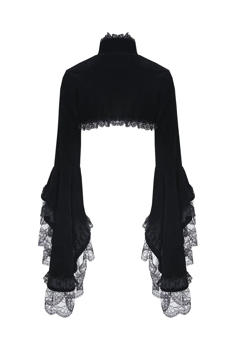 Gorgeous gothic horn sleeve velvet capelet BW049