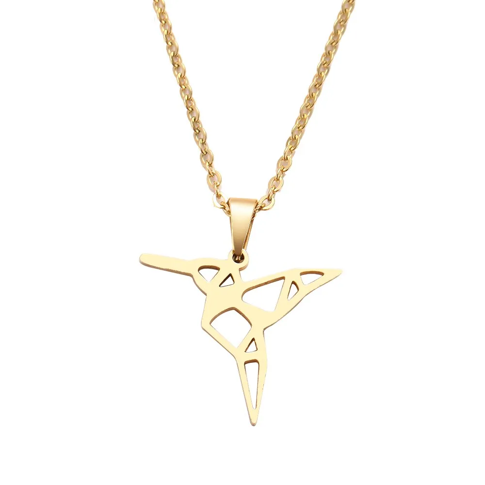 Gorgeous Simple Origami Bird Necklace