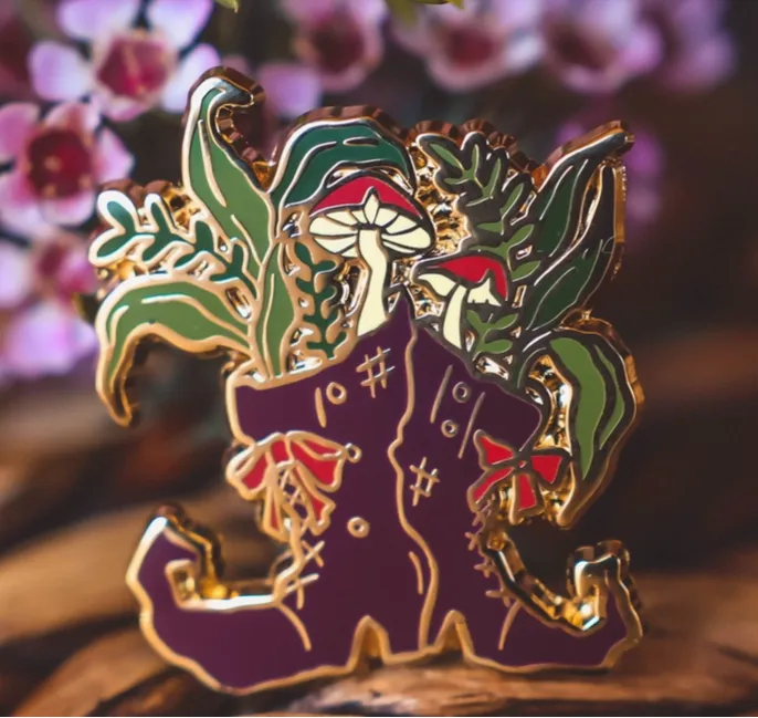 Green Witch Boots - Enamel Pin