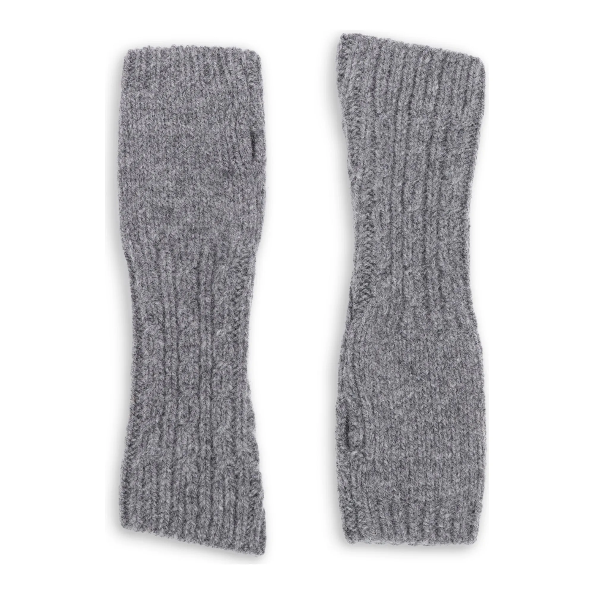 Grey Knitted Handwarmers