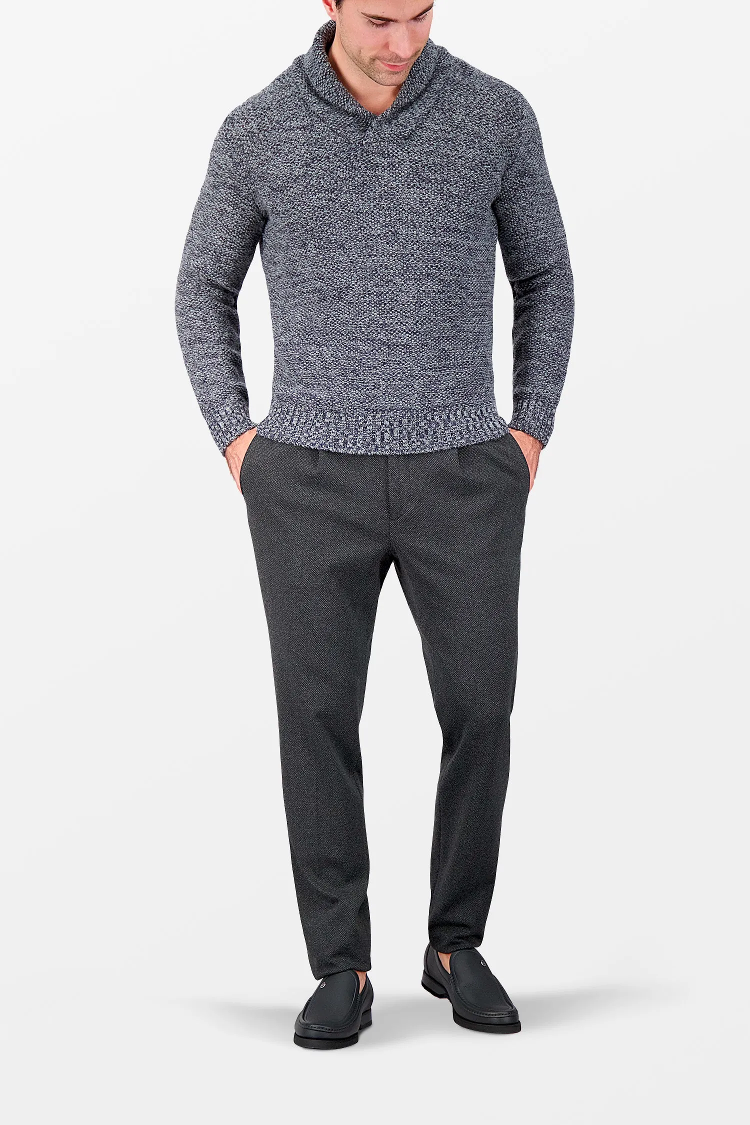 Incotex Dark Grey Knitted Trousers