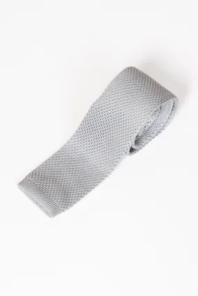 KT - Silver Grey Knitted Tie