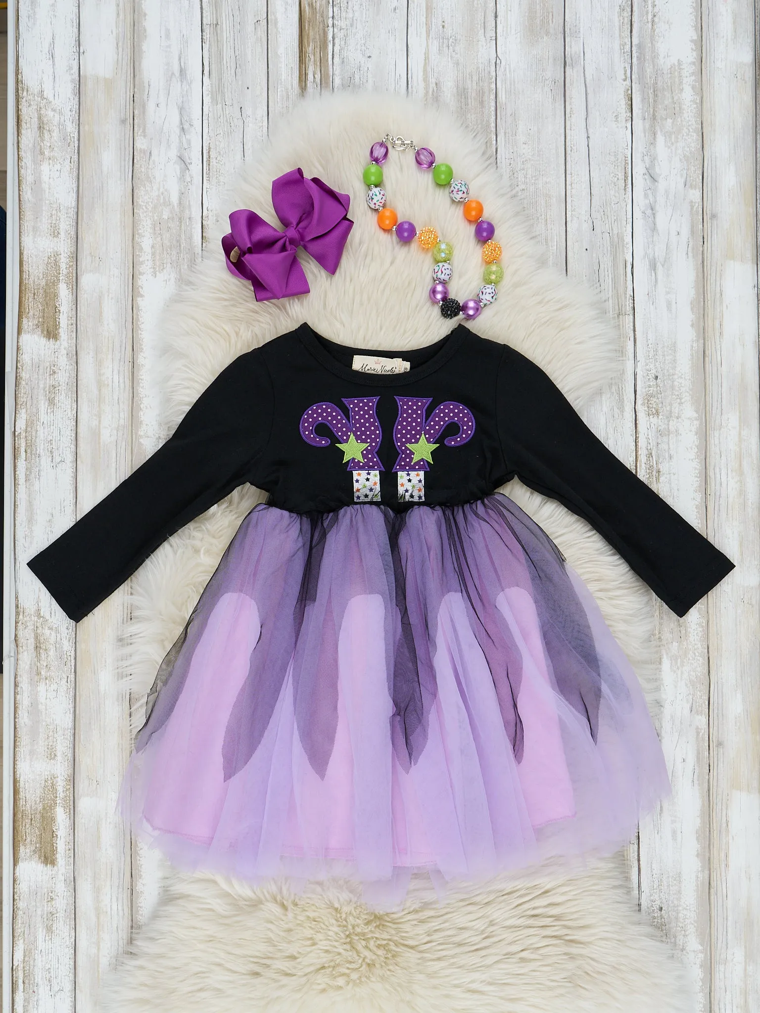 Lavender & Black Witchy Tulle Dress