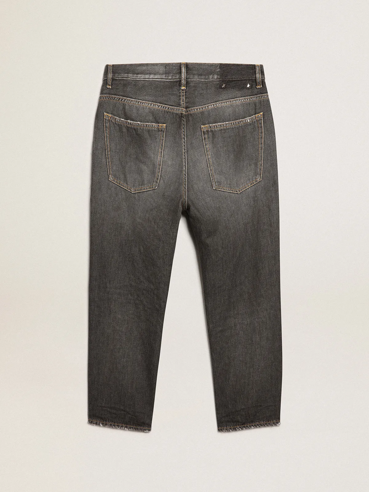 Men's black jeans with stonewashed effect