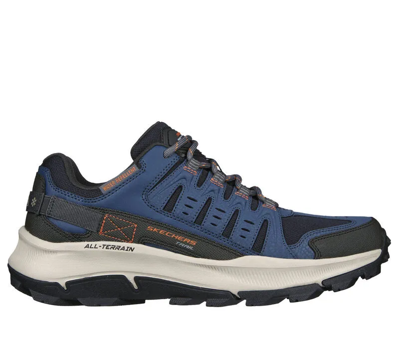 Men's Wide Fit Skechers 237501 Equalizer 5.0 Trail-Solix Walking Sneakers - Navy/Orange