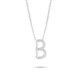 MORSE INITIAL B DIAMOND NECKLACE/ CHOKER