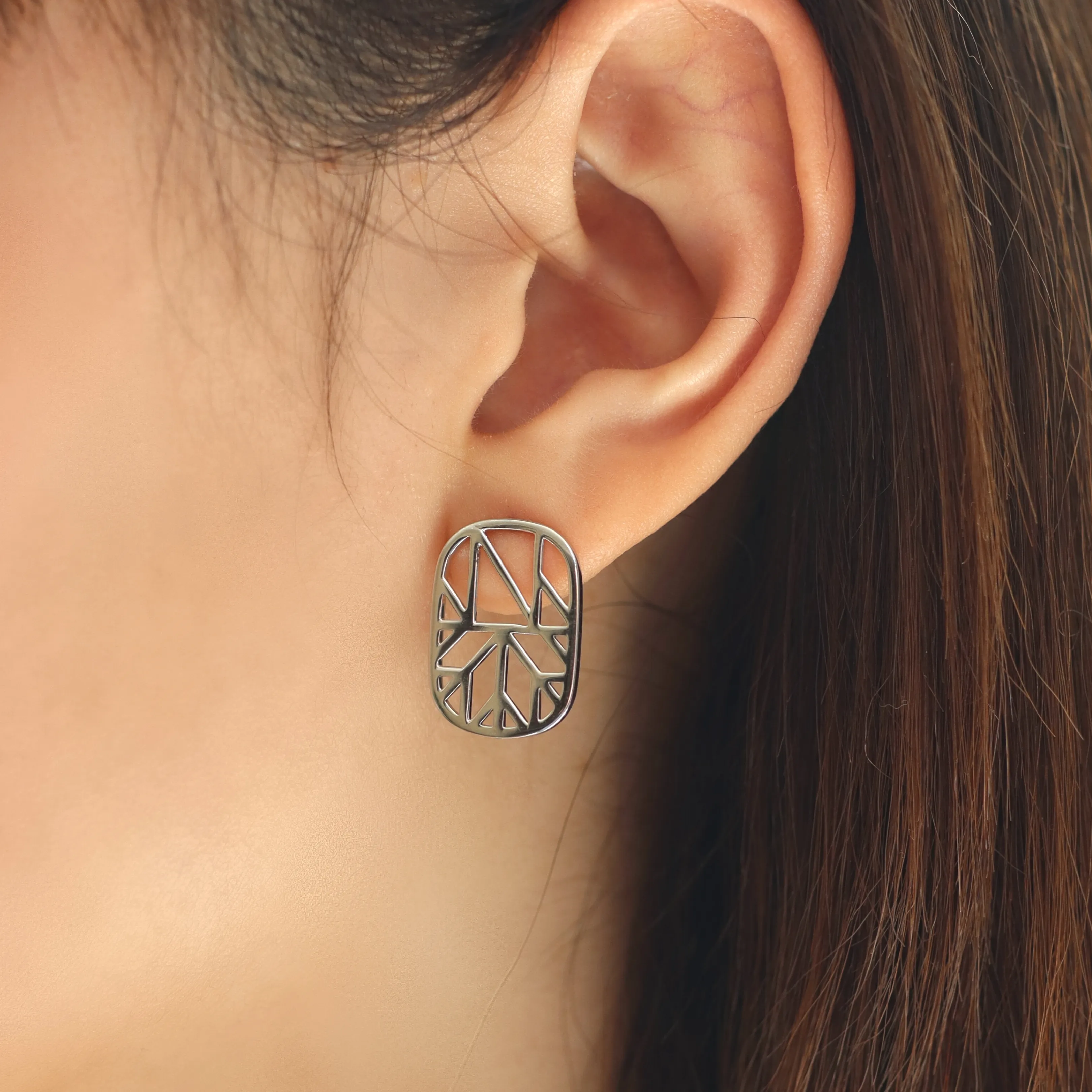 NOONST Logo Gold Earrings