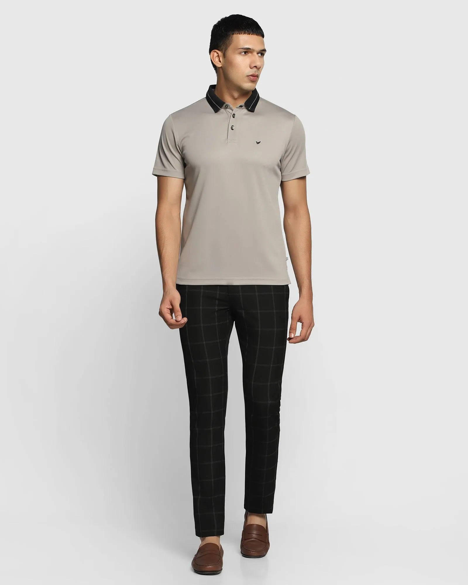 TechPro Polo Ash Grey Solid T-Shirt - Susan