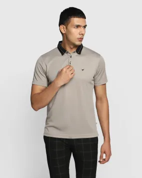 TechPro Polo Ash Grey Solid T-Shirt - Susan