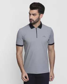 TechPro Polo Light Grey Solid T-Shirt - Elite