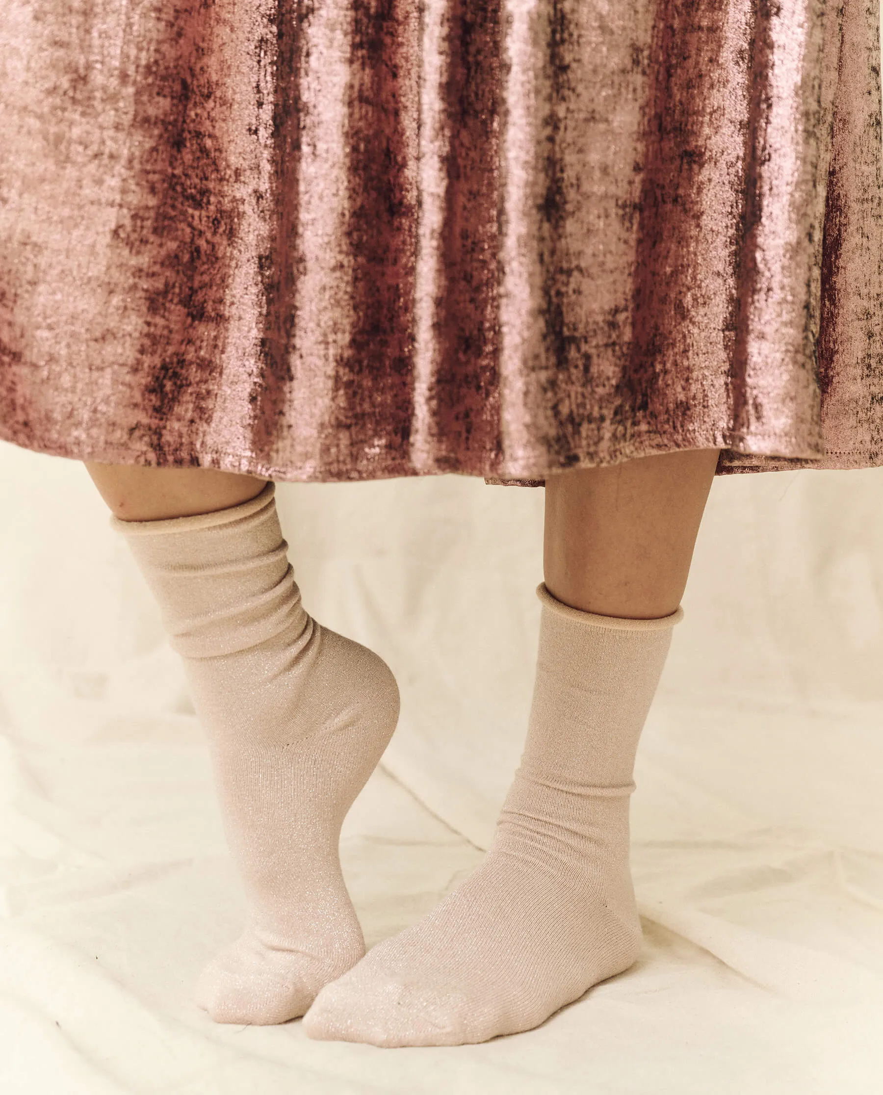 The Lurex Sock. -- Pale Rose