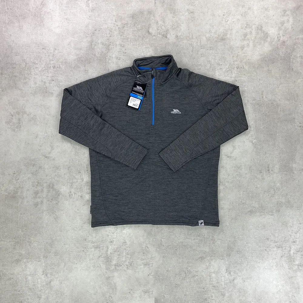 Trespass Half Zip Goodwin Grey/ Blue