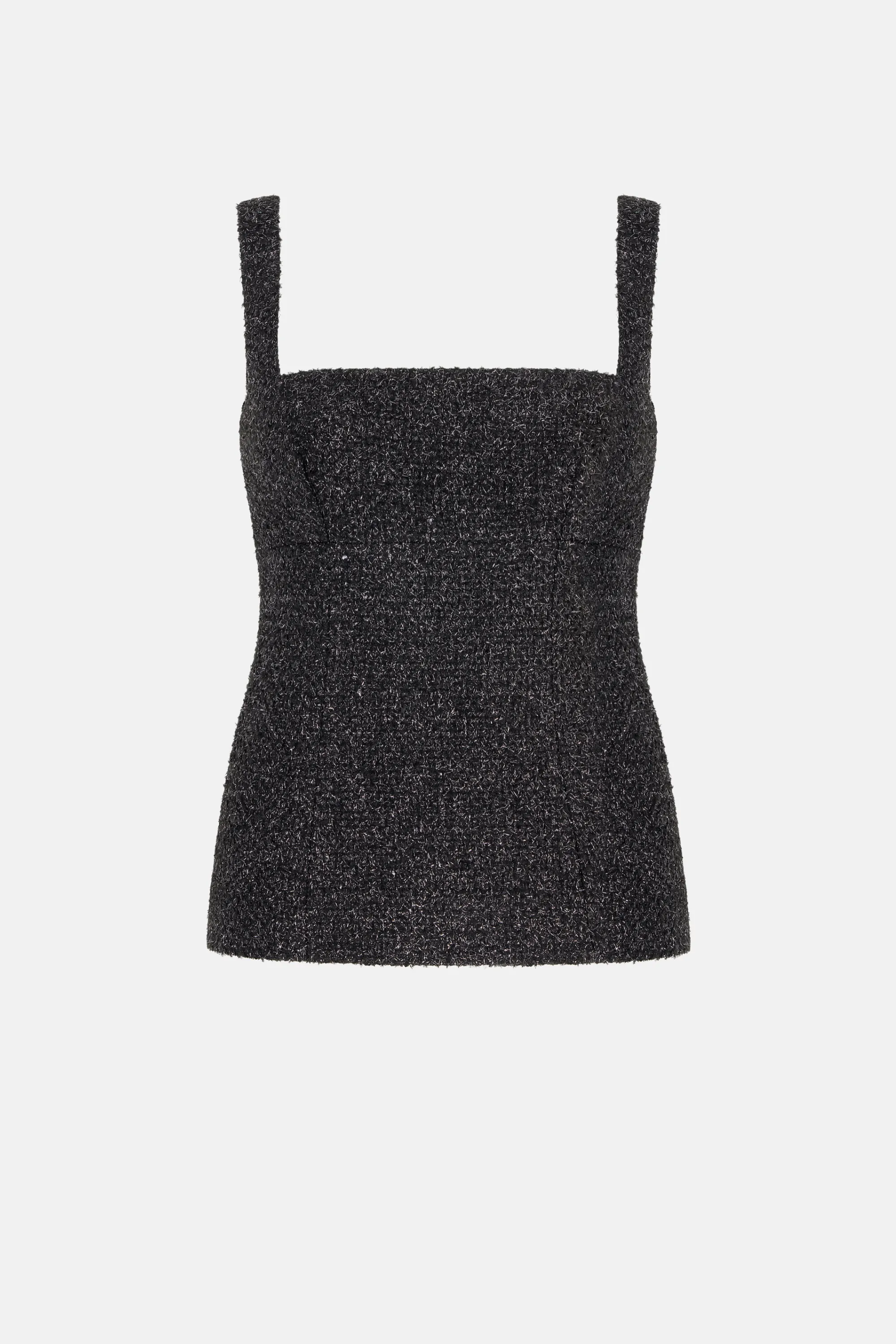 Trixie Top In Black Disco Tweed