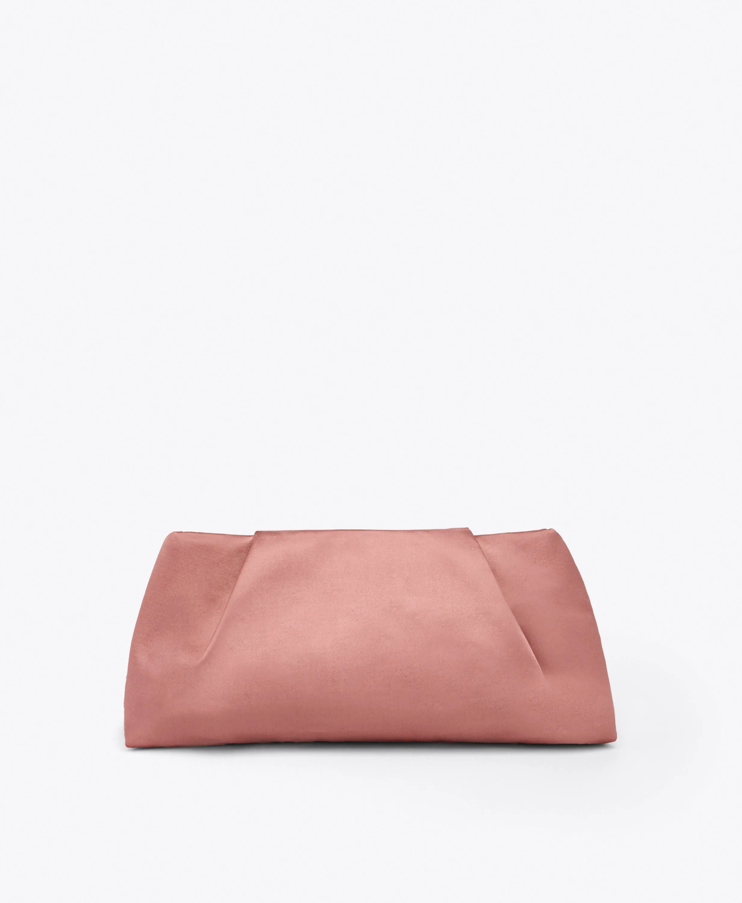 Vittoria Pink Satin Clutch Bag