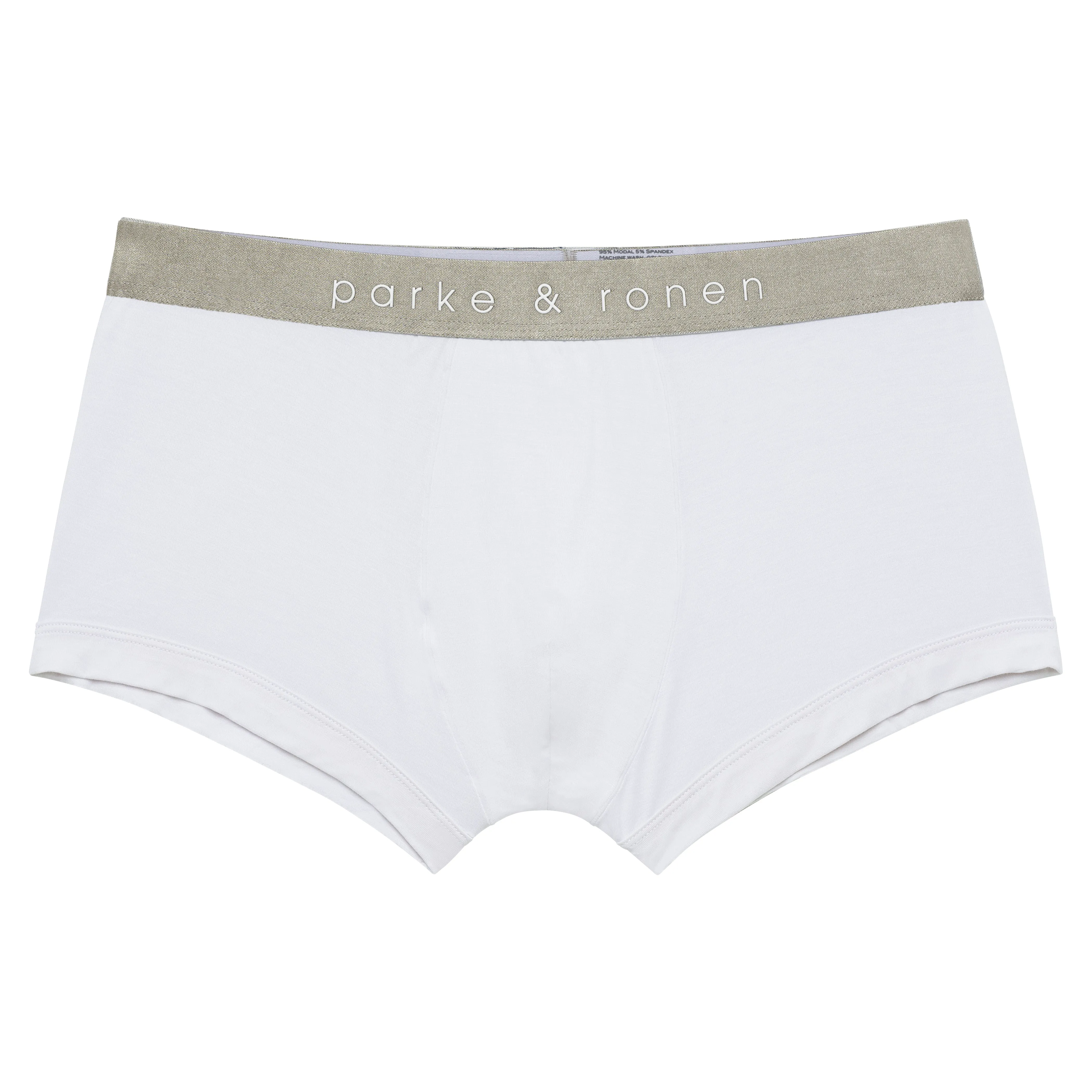 White Solid Low Rise Trunk